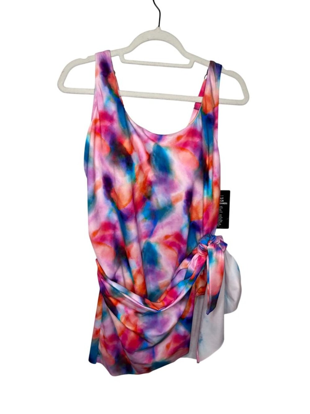 Swimsuits For All Multicolor Wrap Swim Dress Size 18 NWT